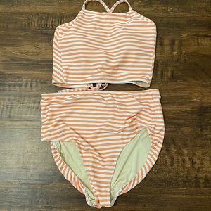 Albion Fit Peachy Keen Switchback Crop Swimsuit